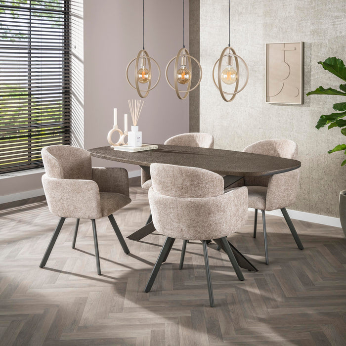 Hoyz Collection - Armstoel Embrace Draaibaar Verpakt Per 2 - Zand