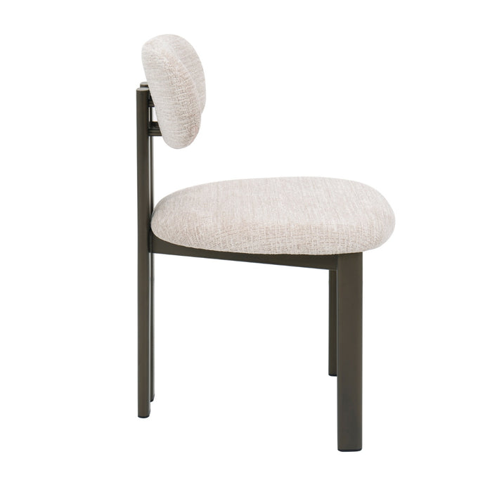 Giga Meubel - Eetkamerstoel Beige|Brons - Noor - Set van 2