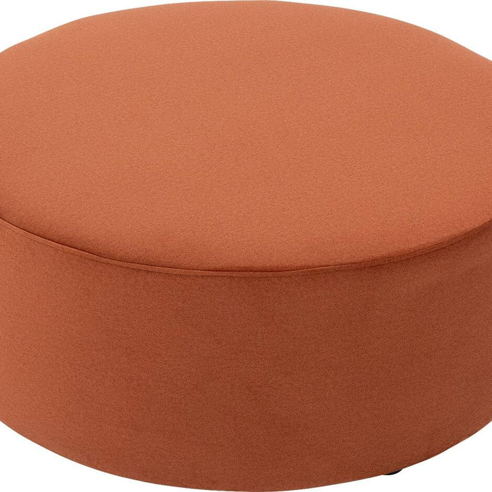 Goossens Poef Arendal in erica 9 velours donkeroranje