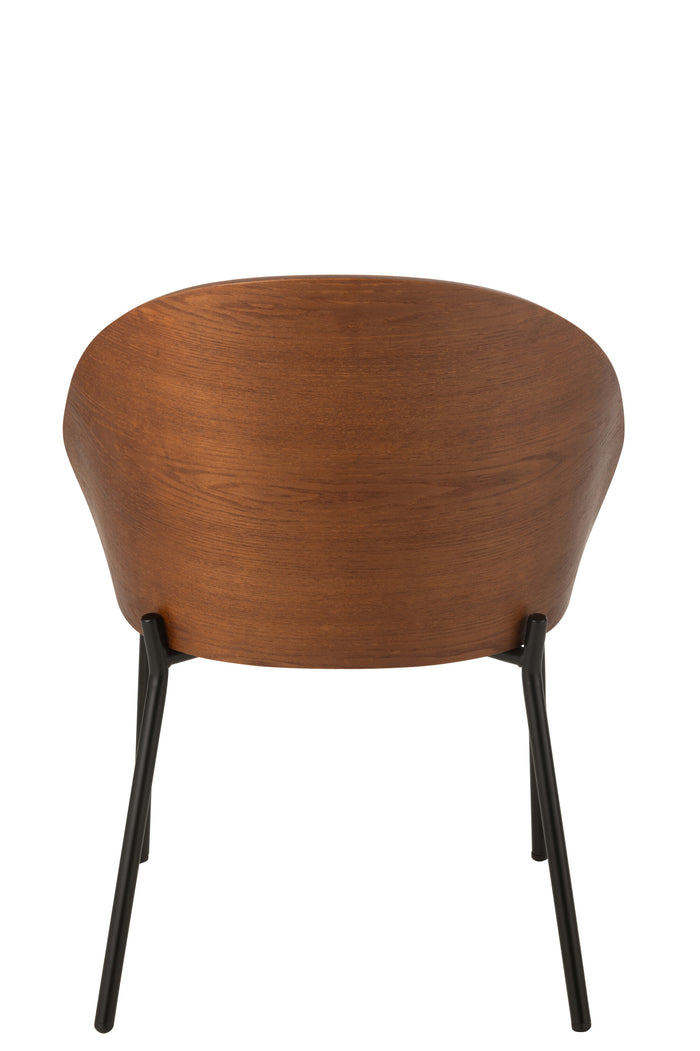 J-Line stoel Lone - multiplex|metaal - bruin|beige