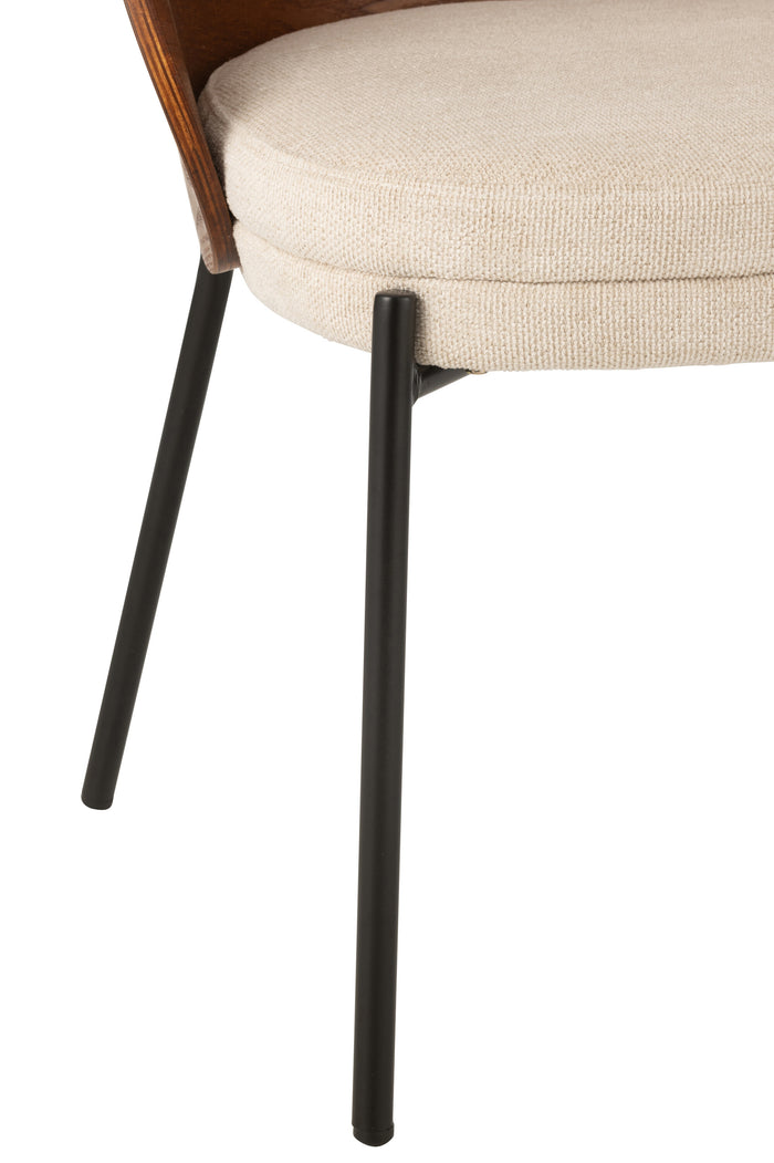 J-Line stoel Lone - multiplex|metaal - bruin|beige