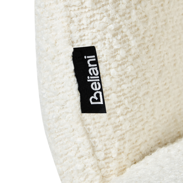 Beliani - LUDDEN - Eetkamerstoel set van 2 - Lichtbeige - Bouclé