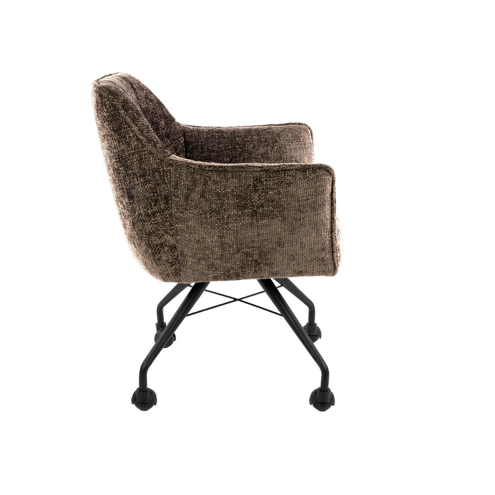 Hoyz Collection - Armstoel Raster Wieltjes Verpakt Per 2 - Hoven Taupe