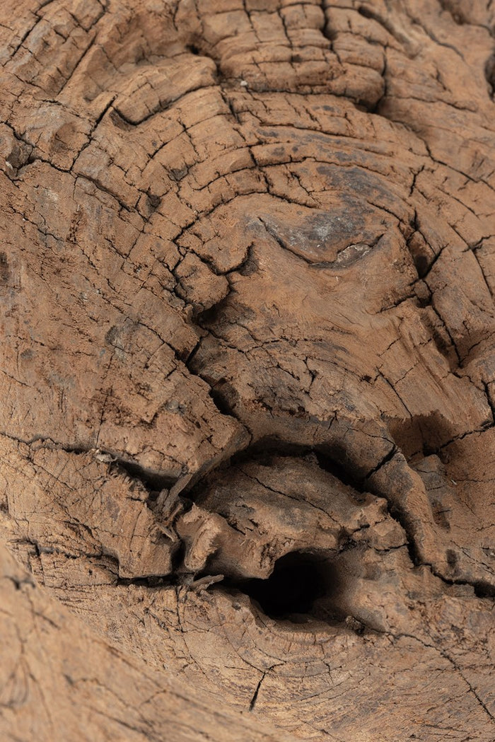 MUST Living Antiques Side table Toba ,±35xØ30 cm, recycled teakwood