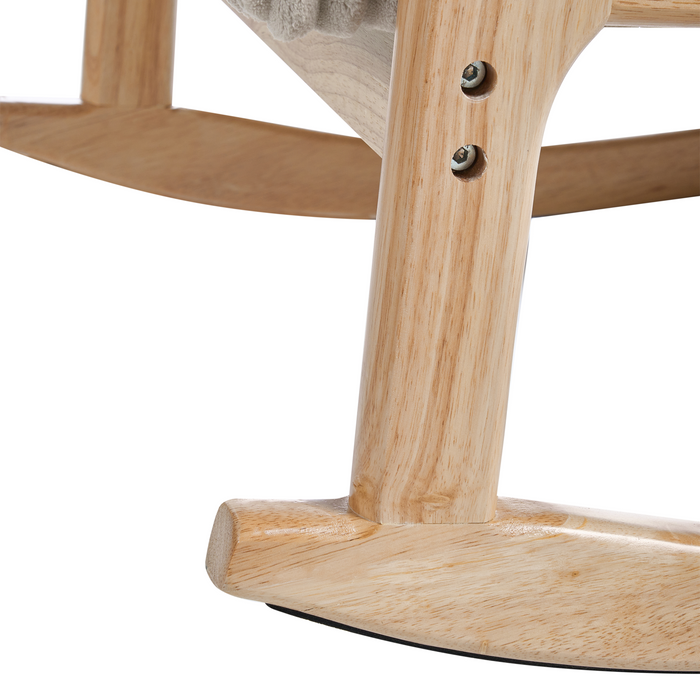 Beliani - SORSELE - Schommelstoel - Beige - Corduroy