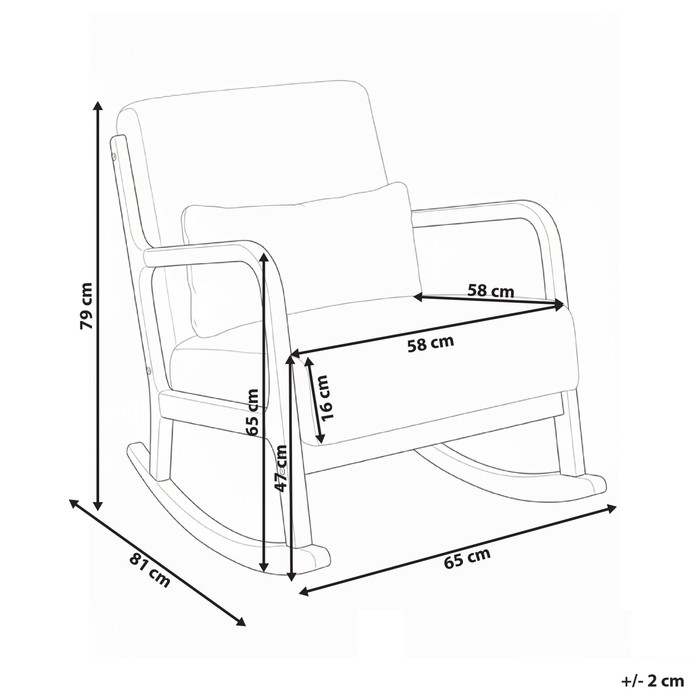 Beliani - SORSELE - Schommelstoel - Beige - Corduroy