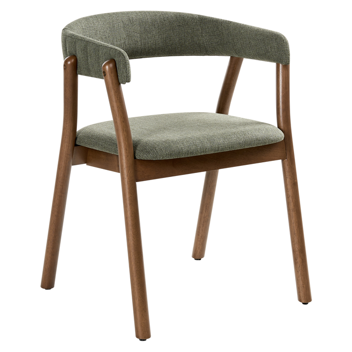 Beliani - MYLO - Eetkamerstoel set van 2 - Donkerbruin|Groen - Hout