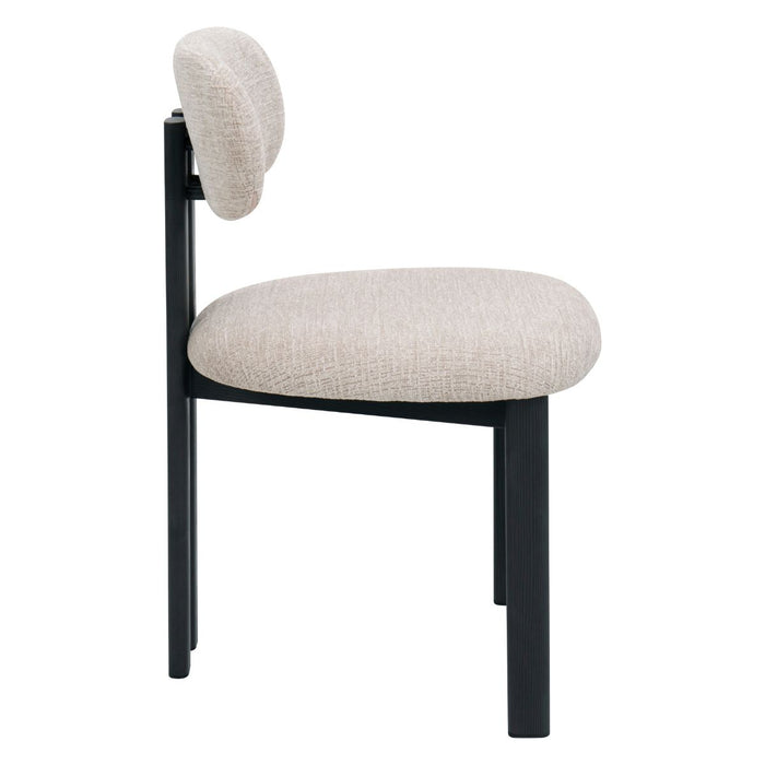 Giga Meubel - Eetkamerstoel Noor Beige|Zwart - Set van 2