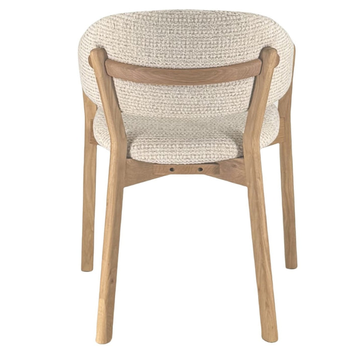 DÉJA Living - Eetkamerstoel Beige|Naturel Stof - Uppsala - Set van 2