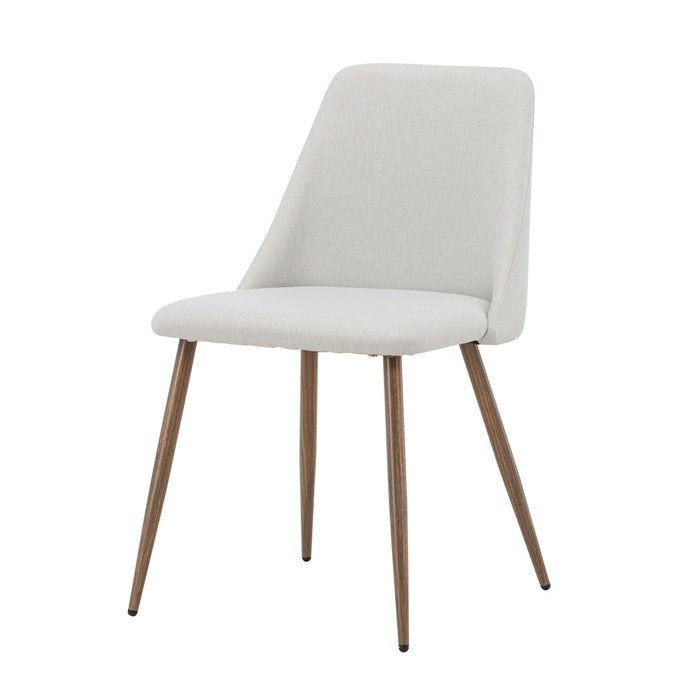 Fjôrd - Eetkamerstoel Beige|Bruin Stof - Night - Set van 2