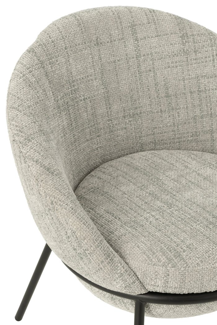 J-Line stoel - ijzer - grijs|zwart