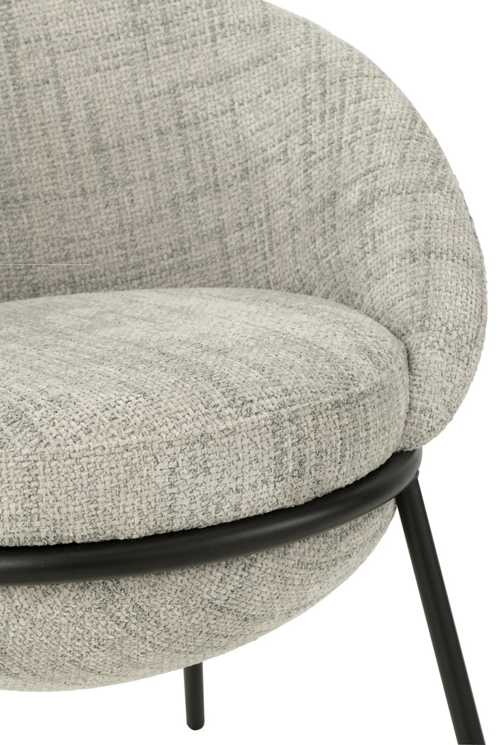 J-Line stoel - ijzer - grijs|zwart