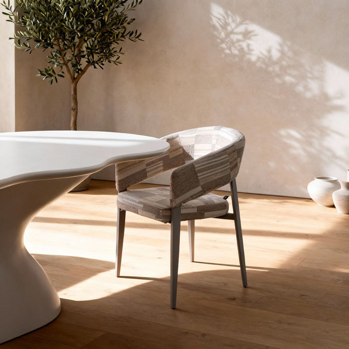 DÉJA Living - Eetkamerstoel Greige Stof - Malmö - Set van 2