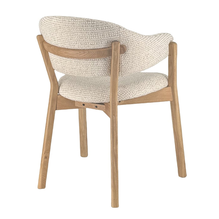 DÉJA Living - Eetkamerstoel Beige|Naturel Stof - Uppsala - Set van 2