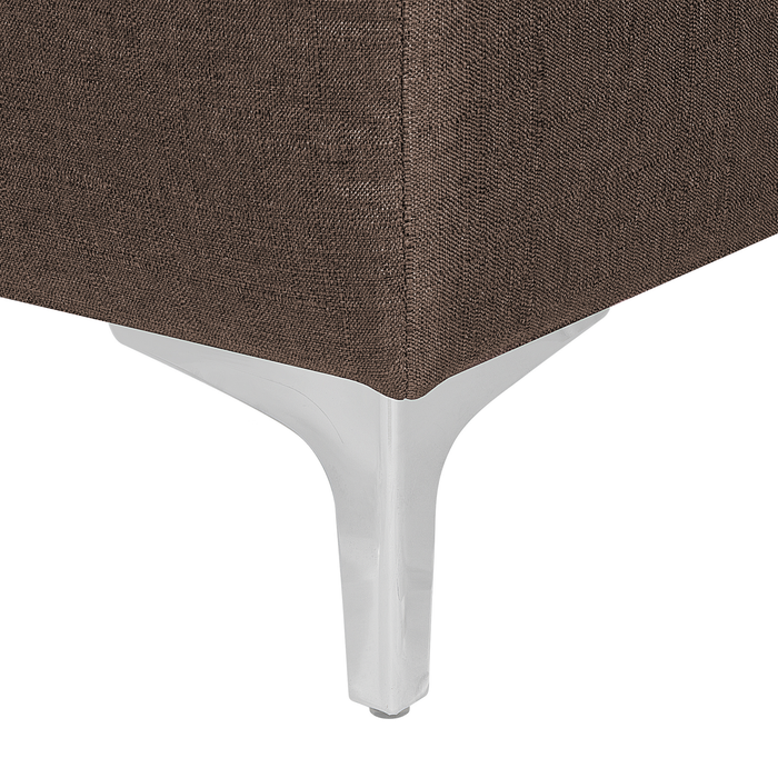 Beliani - ABERDEEN - Ottomaan - Donkerbruin - Polyester