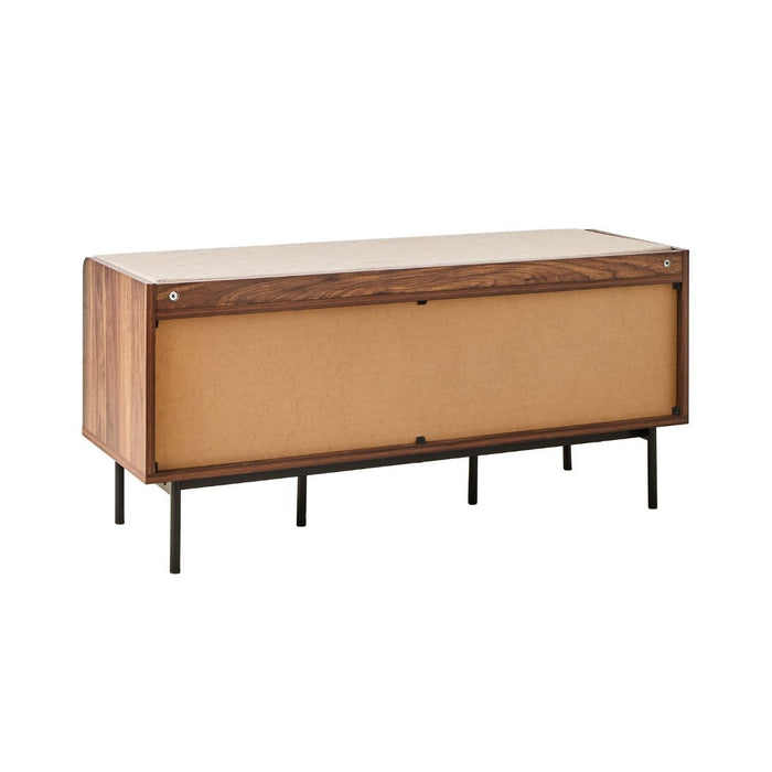 Calicosy - Schoenenbank 3 vakken 1 deur L100 cm - JETSON - Donker hout