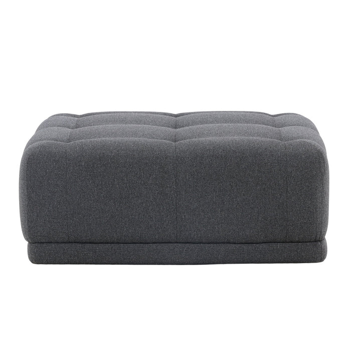 Fjôrd - Poef Donkergrijs Stof - 100x100x40cm - Turin