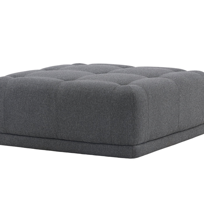 Fjôrd - Poef Donkergrijs Stof - 100x100x40cm - Turin