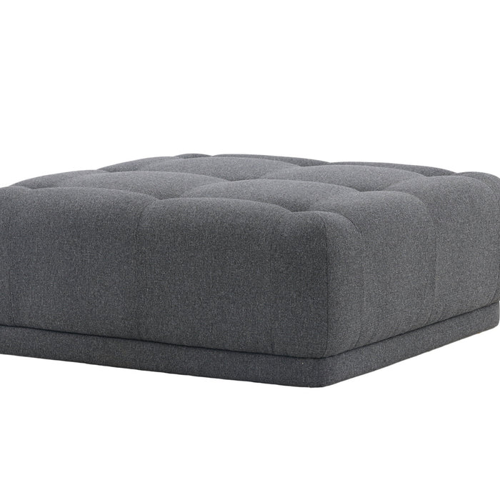 Fjôrd - Poef Donkergrijs Stof - 100x100x40cm - Turin