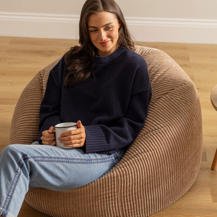 icon Kingston Zitzak - Ribfluweel - Mocha