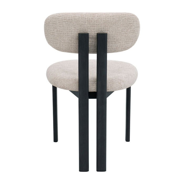 Giga Meubel - Eetkamerstoel Noor Beige|Zwart - Set van 2