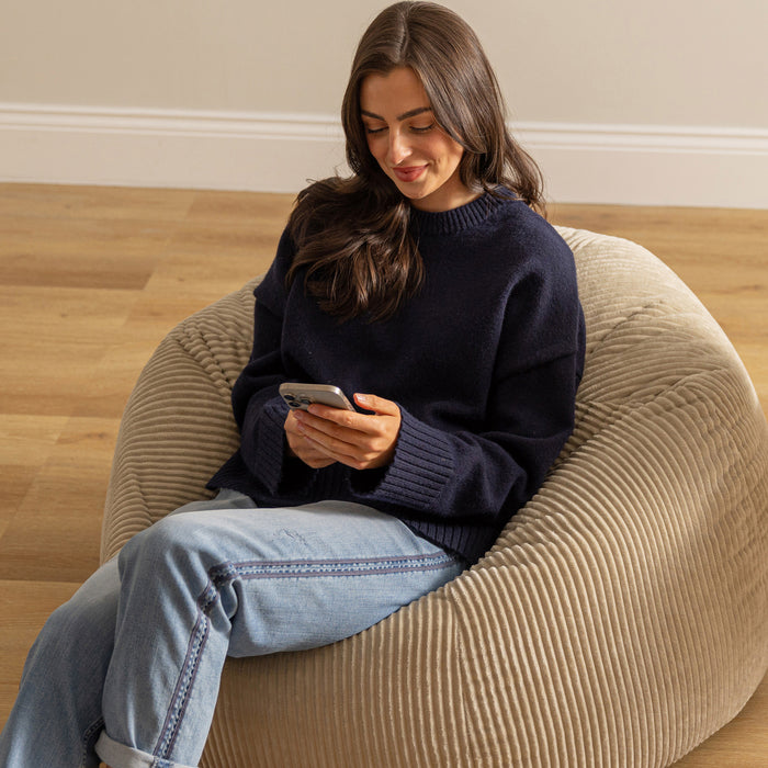 icon Kingston Zitzak - Ribfluweel - Beige