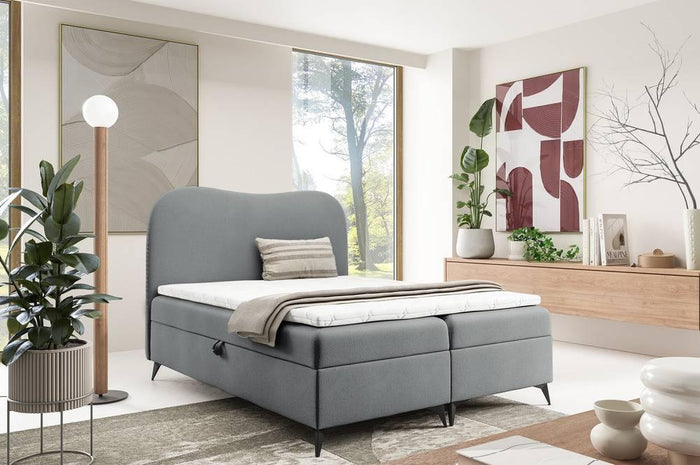 NADUVI Collection Boxspring Adler bouclé met opbergruimte 140 x 200 cm