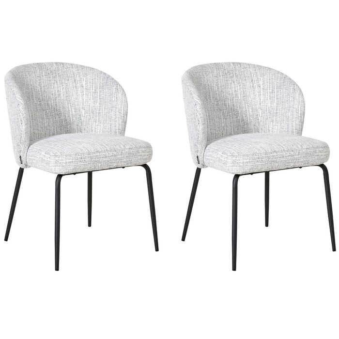 Beliani - ZANA - Eetkamerstoel set van 2 - Blauw - Polyester