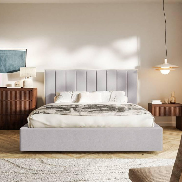 NADUVI Collection Bedframe Taavi chenille 140 x 200 cm
