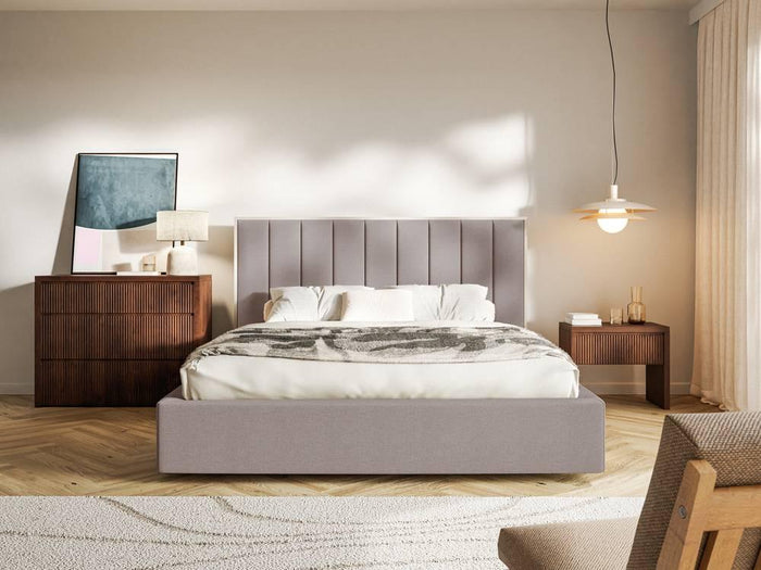NADUVI Collection Bedframe Taavi chenille met opbergruimte 140 x 200
