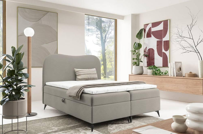 NADUVI Collection Boxspring Adler bouclé met opbergruimte 160 x 200 cm