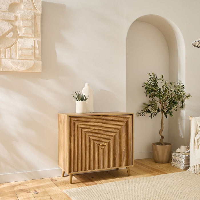 Calicosy - Dressoir 2 deuren L80 cm - EDEN - Licht hout