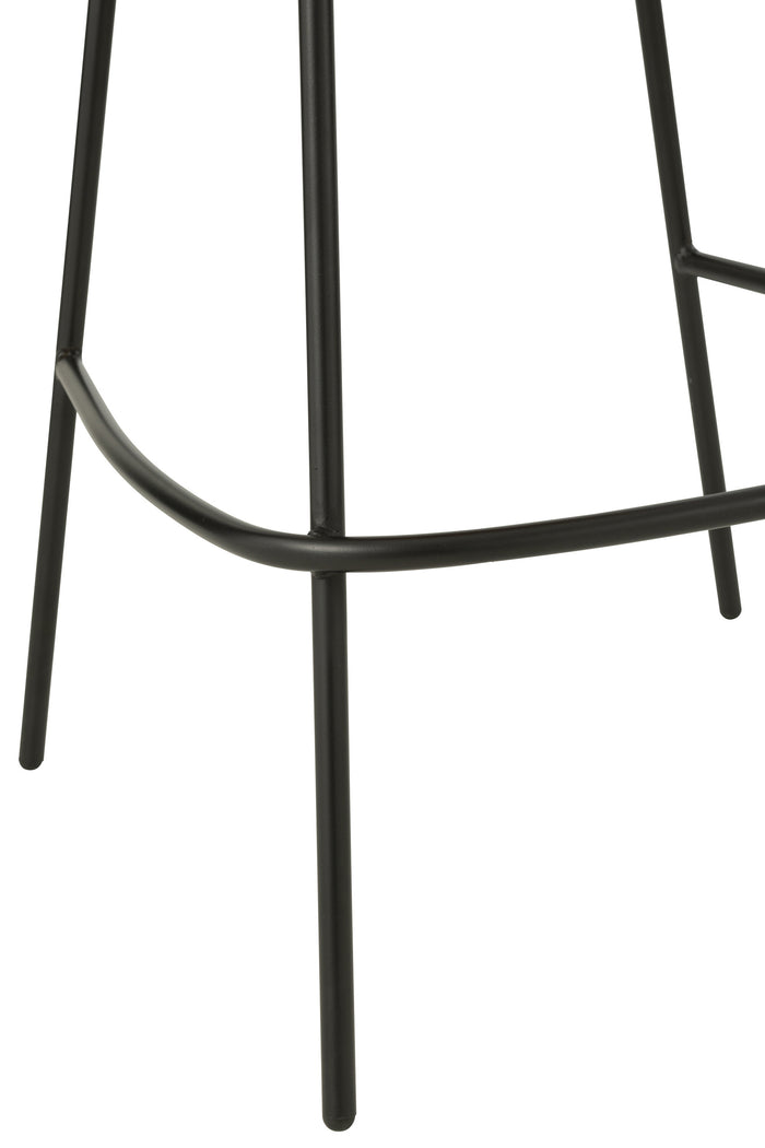 J-Line barkruk - ijzer - terracotta|zwart