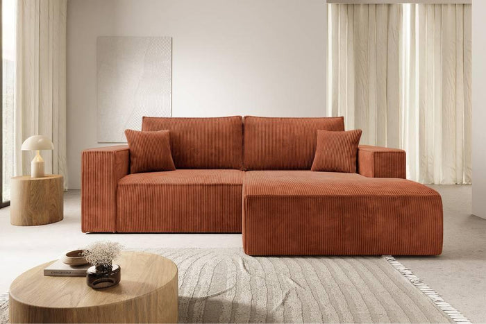 NADUVI Collection Hoekslaapbank Galine ribstof rechts