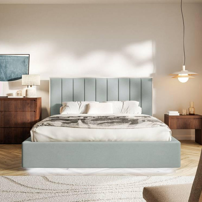 NADUVI Collection Bedframe Taavi fluweel met verlichting 160 x 200 cm