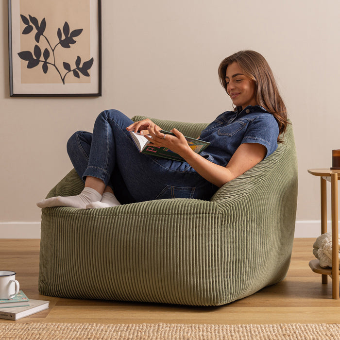 icon Natalia Zitzak Fauteuil - Ribfluweel - Saliegroen