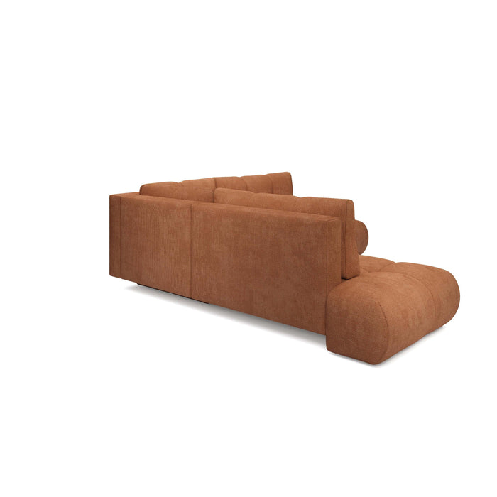 by fonQ Charme Hoekbank Links/Rechts met Slaapfunctie - Chenille - Terra