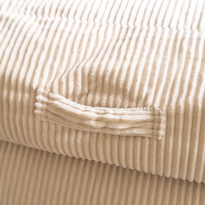 HOME DELUXE Zitzak Fauteuil - Ribfluweel - Beige