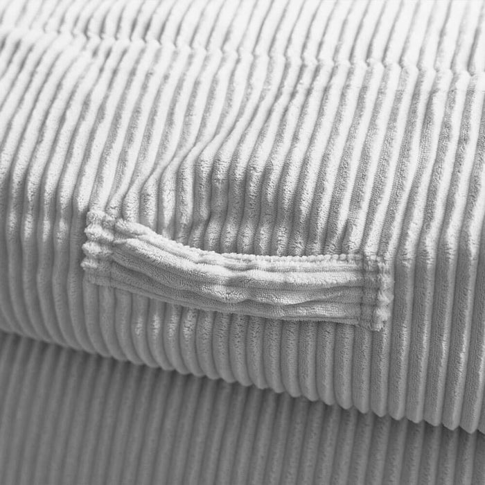 HOME DELUXE Zitzak Fauteuil - Ribfluweel - Lichtgrijs