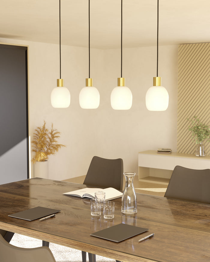 EGLO Manzanares Hanglamp - E27 - 97 cm - Wit|Goud