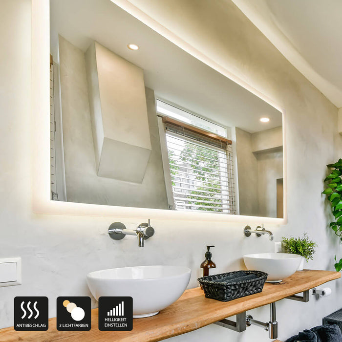 Badkamerspiegel - LED Verlichting - Anti Condens - 120 x 70 cm