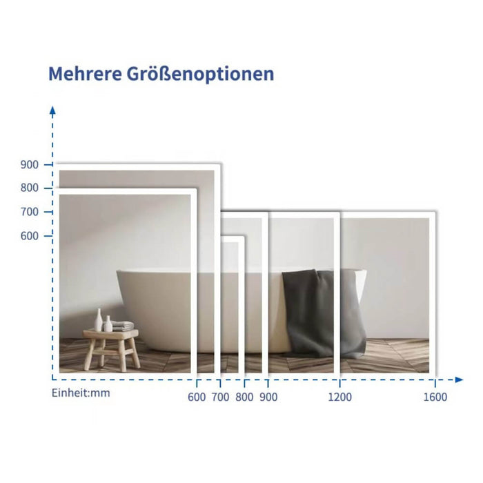 Badkamerspiegel - LED Verlichting - Anti Condens - 120 x 70 cm