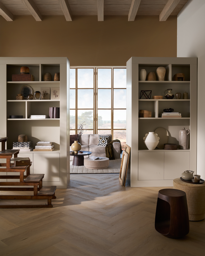 vtwonen Wallcover Wandkast - Grenen Hout - Dust|Grijs - 229x117x31