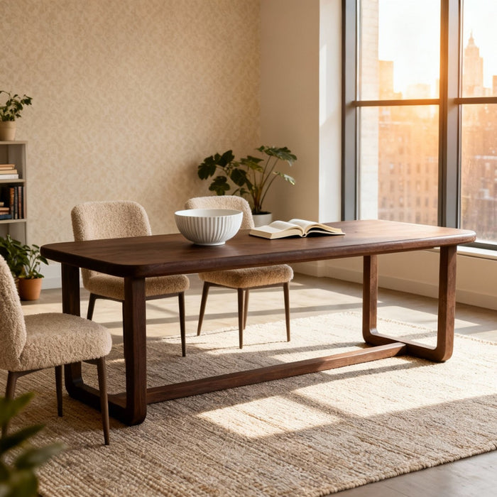 DÉJA Living - Eettafel Donkerbruin Mangohout - 200x90x76cm - Loja