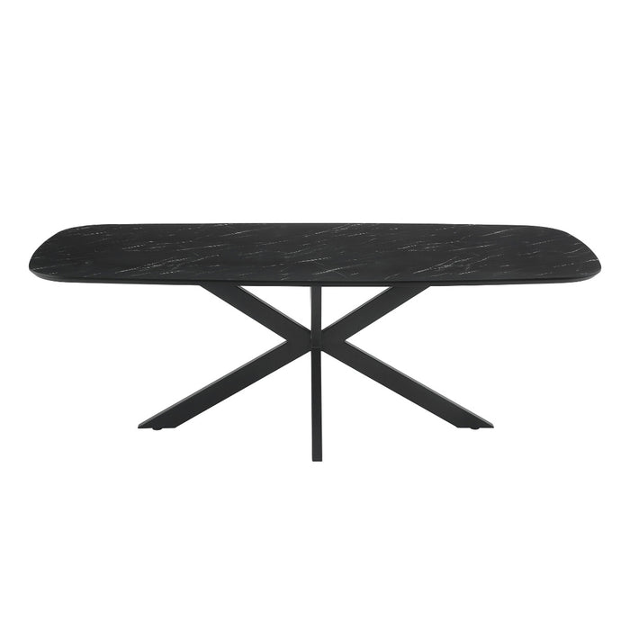 Giga Meubel - Eettafel Deens Ovaal - Zwart Hout - 220x100x76cm - Marco