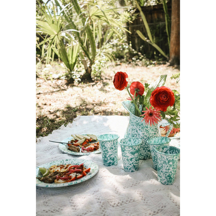 Crow Canyon Home Splatter Tumblers Set 4 Stuks Zwart