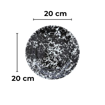 Crow Canyon Home Splatter Saladeborden Set van 4 Zwart