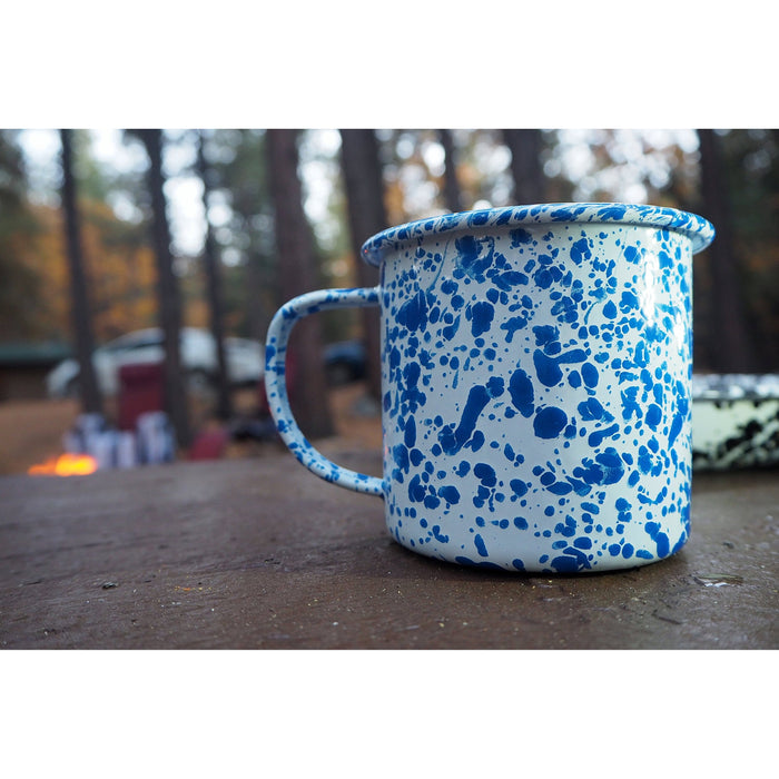 Crow Canyon Home Splatter Mokken Set van 4, Blauw