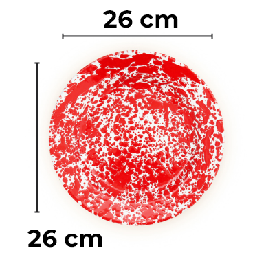 Crow Canyon Home Splatter Dinerborden Set van 4 Rood