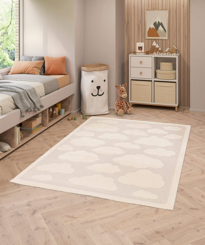 AFK Living vloerkleed Nuages - voor kinderen - beige